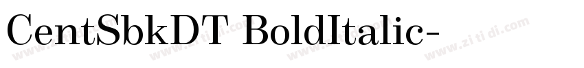 CentSbkDT BoldItalic字体转换